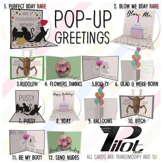 2.PILOT - Pop-Up Greetings - Blow Me Bday RARE 2
