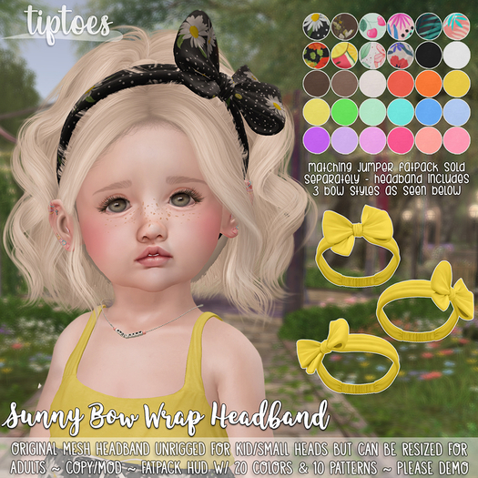 . tiptoes - Sunny Bow Wrap Headband - FP