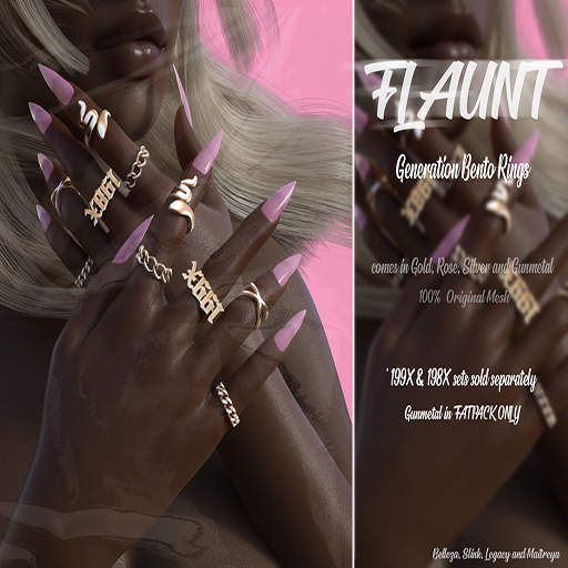 FLAUNT/ 80's Baby Rings - Light Gold
