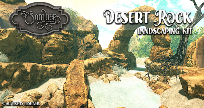 Rock Kit, Landscaping Set, Mesh Stones, Desert Style