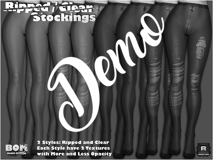 RELENTLESS Ripped/Clear Stockings [DEMO]