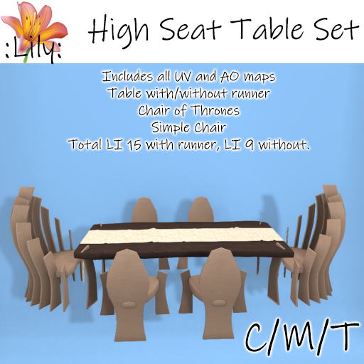:LILY: High Seat Table Set