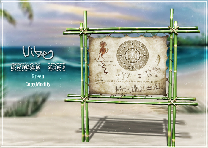 VIBES - Bamboo Sign Green