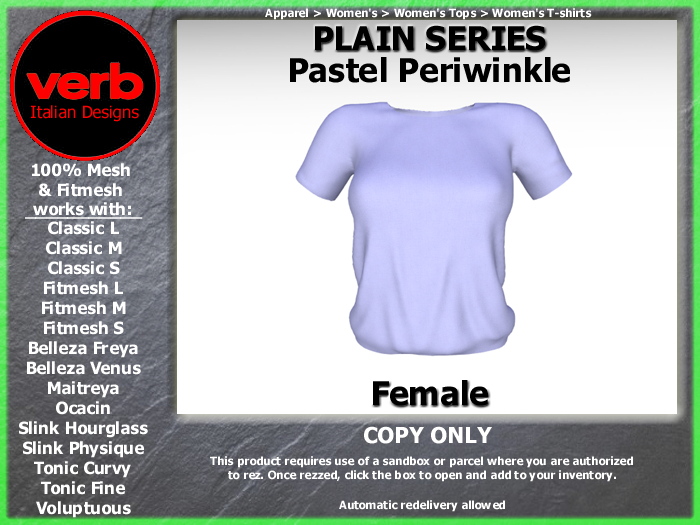 Plain Series - Pastel Periwinkle