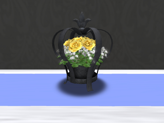 Fleur de Lis Roses/Yellow 