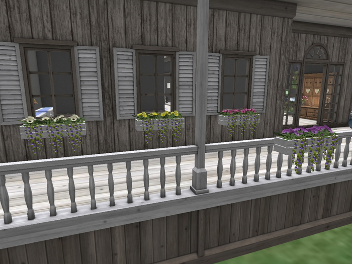 Window Box Falling flowers/Purple