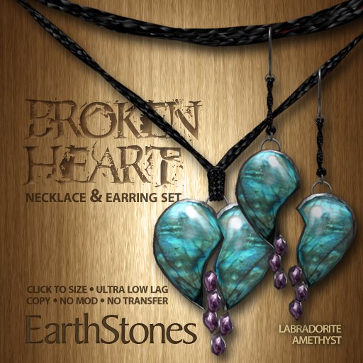 EarthStones Broken Heart Set - Labradorite (BOX)