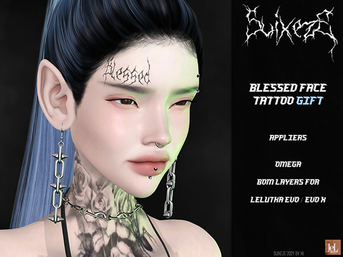 Suixeze. Blessed Face Tattoo Gift;