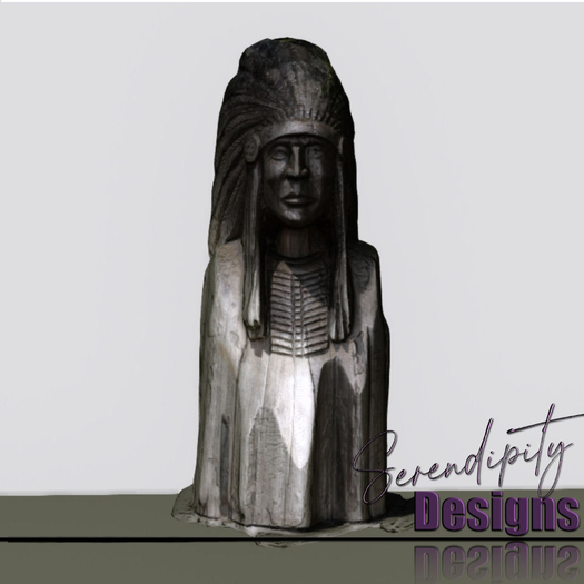 Serendipity Designs - Carved Native Bust 