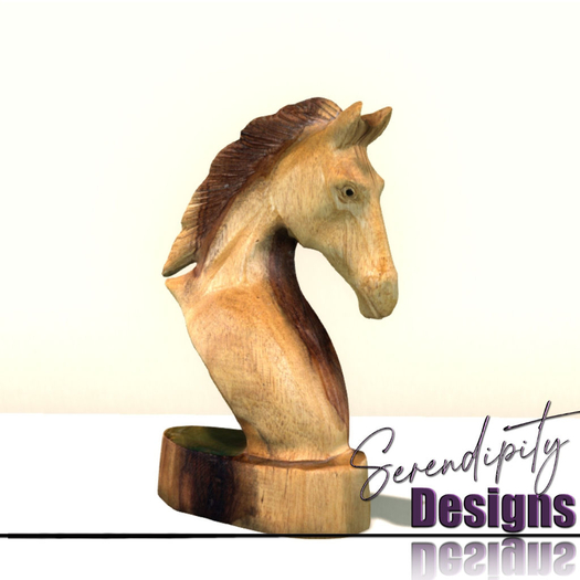 Serendipity Designs - Carved Horse Head 