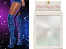 Monica Thigh High Boots [Holo White] - Maitreya • Legacy • Freya