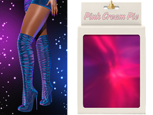Monica Thigh High Boots [Holo Magenta] - Maitreya • Legacy • Freya