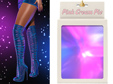 Monica Thigh High Boots [Holo Bubblegum] - Maitreya • Legacy • Freya