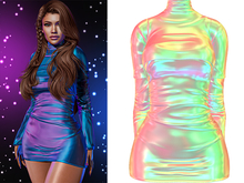Monica Long Sleeve Layered Dress [Holo Rainbow] - Maitreya (+Petite) • Legacy • Freya