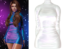 Monica Long Sleeve Layered Dress [Holo White] - Maitreya (+Petite) • Legacy • Freya