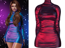 Monica Long Sleeve Layered Dress [Holo Cherry Red Wine] - Maitreya (+Petite) • Legacy • Freya