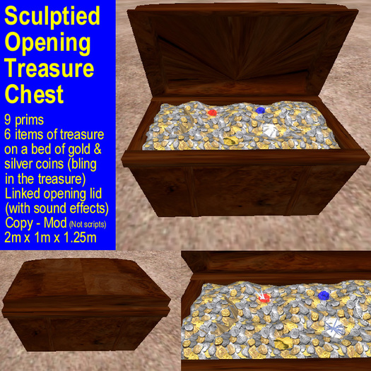 Sculptied Opening Treasure Chest