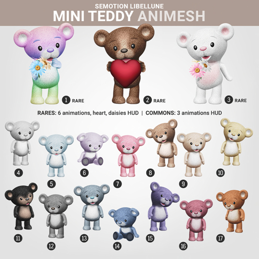 SEmotion Libellune Mini Teddy Animesh #16