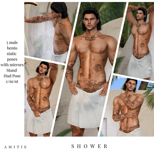 Amitie Shower Men Poses Pack