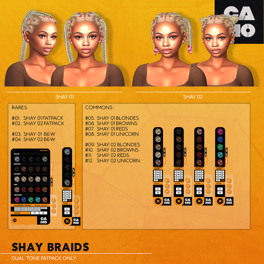 #11 CAMO - Shay Braids 02 - Reds [Rez Me]