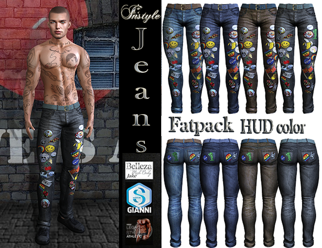 Sale 50%-InStyle-Smiley Jeans - HUD color (Athletic&Legacy, Gianni, Jake)