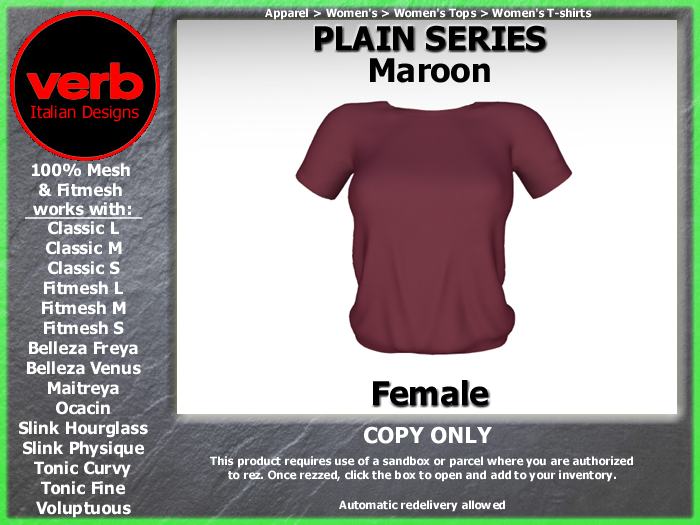 Plain Series - Maroon