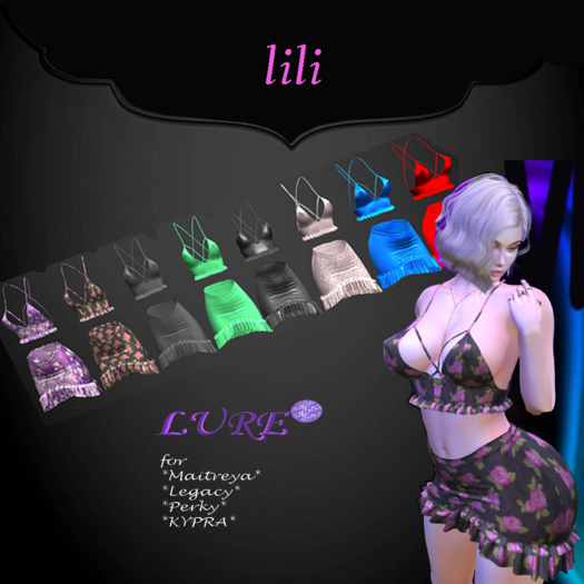 ***LURE*** Lili top+skirt-RED
