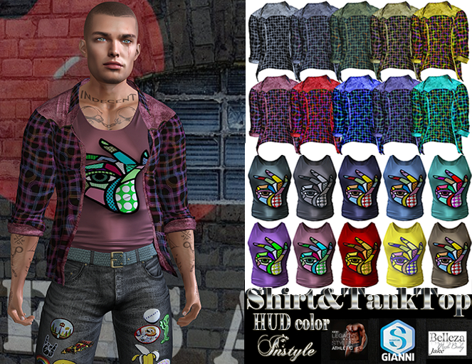 Sale 50%-InStyle-Shirt&TankTop - HUD color (Athletic,Legacy,Jake,Gianni)