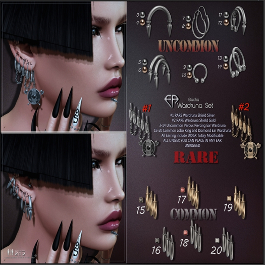 5.E.A.St. Wardruna Duble Spike Silver  UNCOMMON