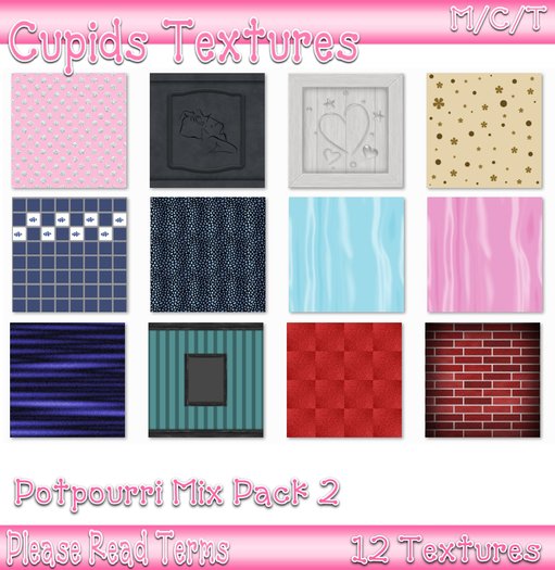 12 Potpourri Mixed Textures Pack 2