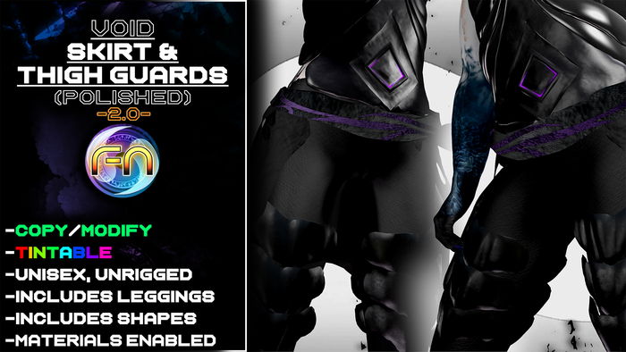 [.fn] Void Skirt & Thigh Guards (Polished)
