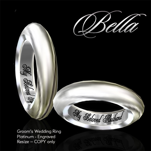 Exquisite Bella Groom's Ring Platinum COPY