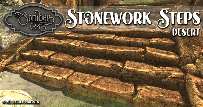 !PANDEMONIUM [Mesh] Stonework Steps - Desert