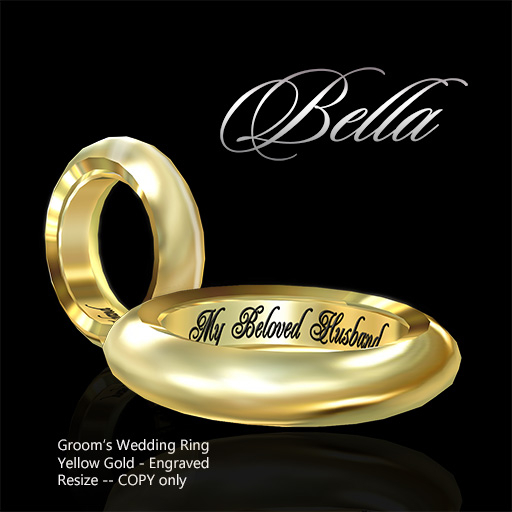 Exquisite Bella Groom's Ring Gold Copy