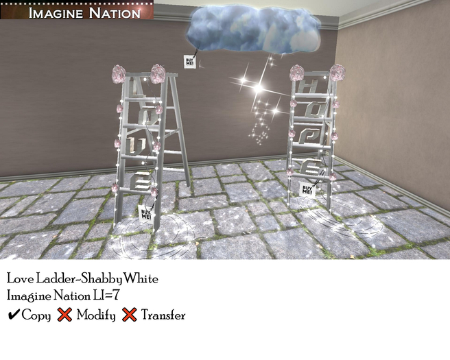 LOVE Ladder II Shabby White