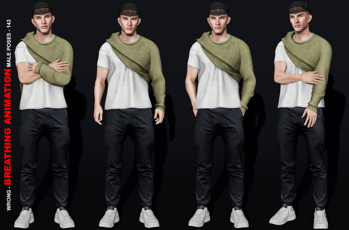 WRONG - BREATHING ANIMATION MALE POSES - 143