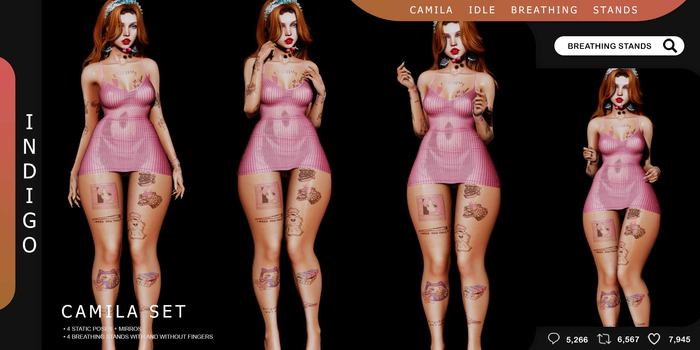 [InDiGo] Camila Breathing & Static Stands Set