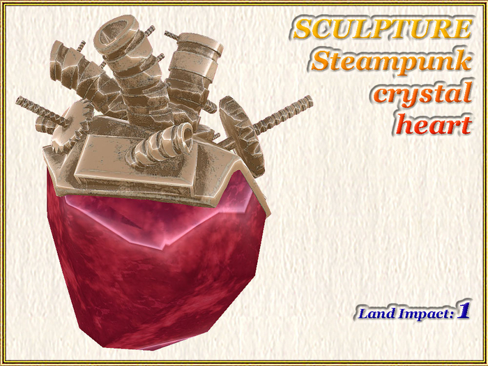 SCULPTURE - Steampunk heart (1 LI) (Full perm)