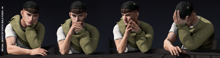 WRONG - BENTO SIT STATIC MALE POSES - 84