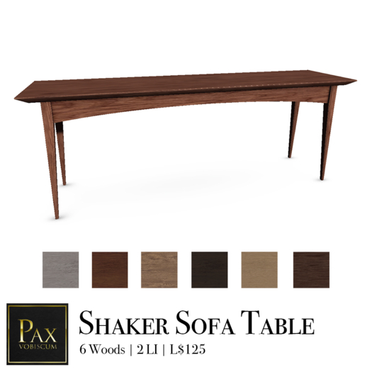 Pax:: Shaker Sofa Table