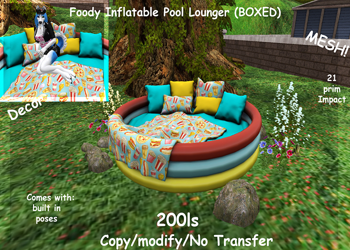 Foody Inflatable Pool Lounger (BOXED)