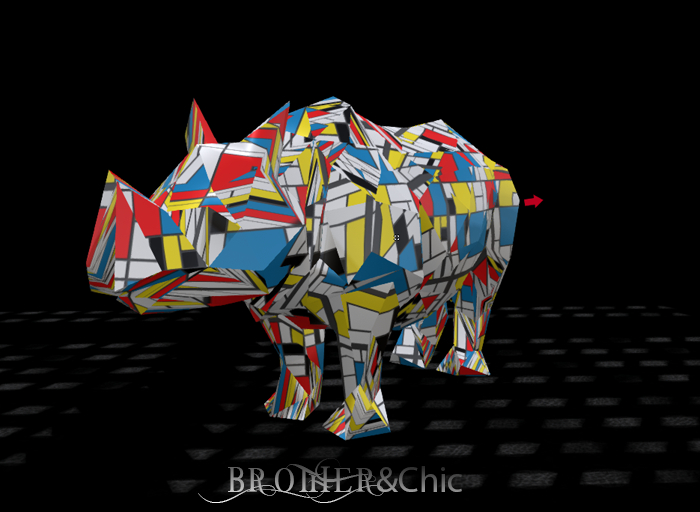 Rhinocéros statue
