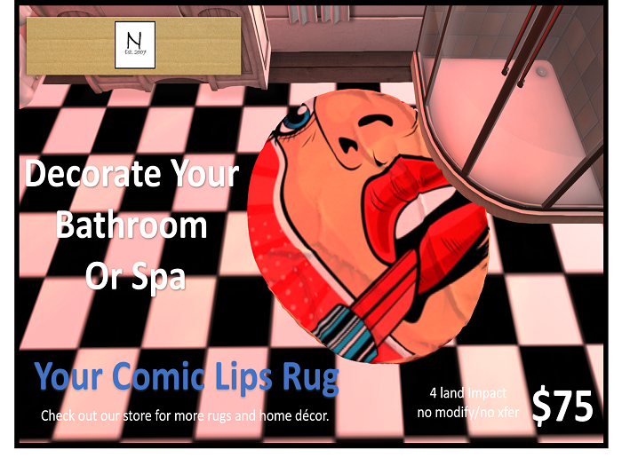 Lipstick Red Lips Rug - Round