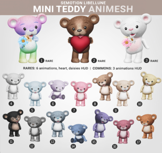 SEmotion Libellune Mini Teddy Animesh #12