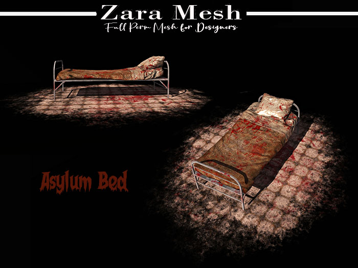 Zara Mesh - Horror  - Asylum Bed - FULL PERM MESH