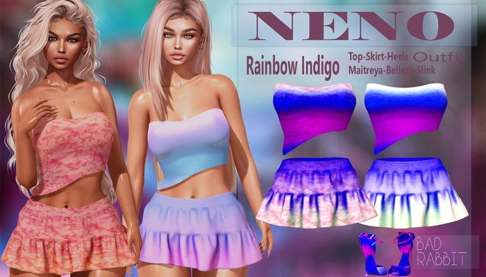 .:Bad Rabbit:. Outfit Neno Rainbow Indigo