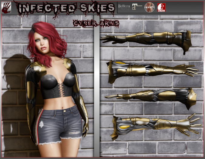 *IS* Cyber Arms Female Gold  