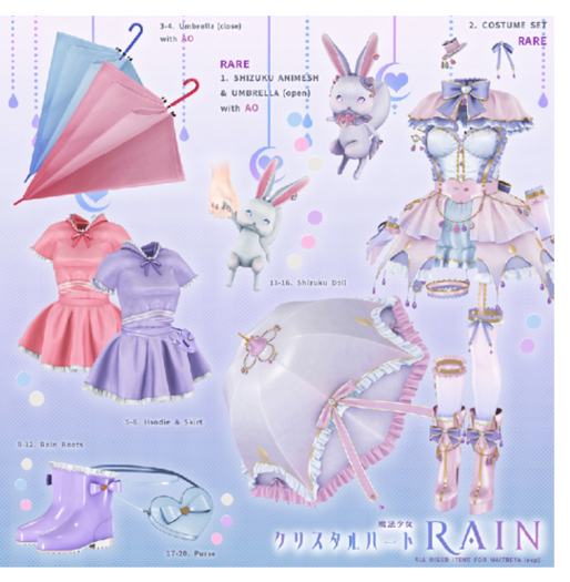 3.SallieLanguage/Crystal Heart Rain/Umbrella&AO(close)-blue