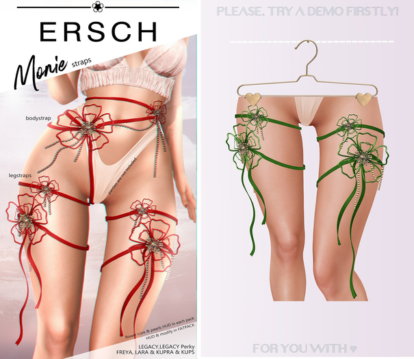 ERSCH - Monie Legstraps -green-