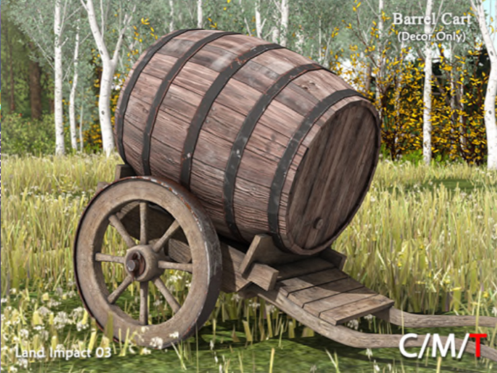 "Killer's" Barrel Cart (Decor Only)
